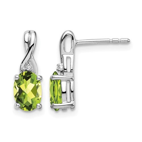 14k-white-gold-oval-peridot-and-diamond-earrings-SolomonJeweler-Wichita-KS-CustomJewelry