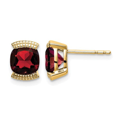 14k-garnet-post-earrings-SolomonJeweler-Wichita-KS-CustomJewelry