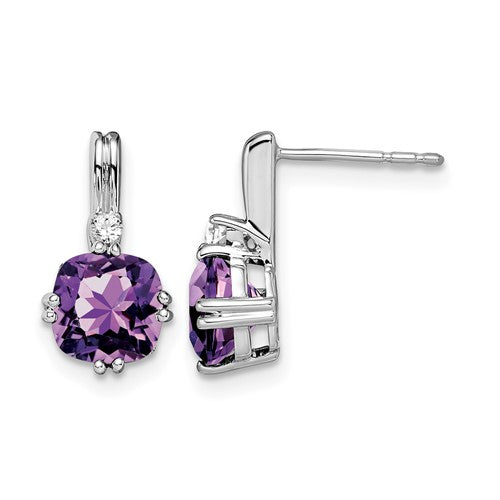 14k-white-gold-cushion-amethyst-and-diamond-earrings-SolomonJeweler-Wichita-KS-CustomJewelry