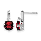 14k-white-gold-cushion-garnet-and-diamond-earrings-SolomonJeweler-Wichita-KS-CustomJewelry