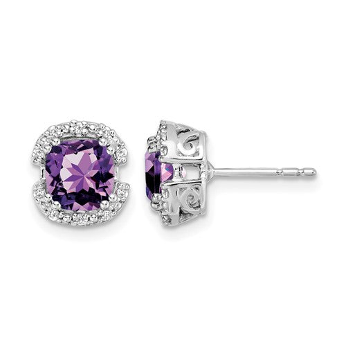 14k-white-gold-cushion-amethyst-and-diamond-halo-earrings-SolomonJeweler-Wichita-KS-CustomJewelry