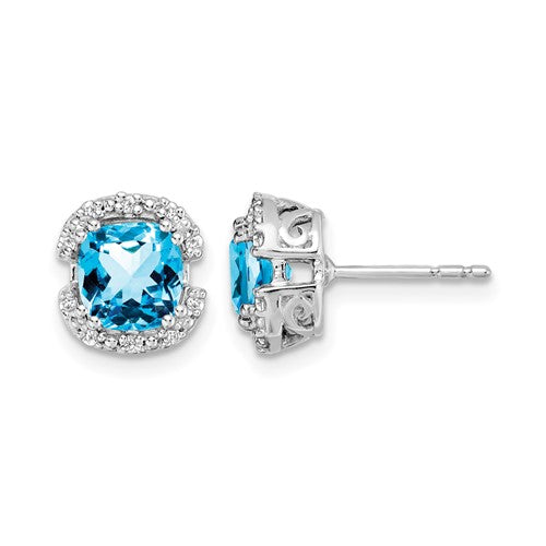14k-white-gold-cushion-blue-topaz-and-diamond-halo-earrings-SolomonJeweler-Wichita-KS-CustomJewelry