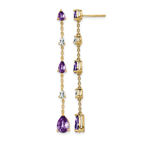14k-amethyst-and-white-topaz-dangle-earrings-SolomonJeweler-Wichita-KS-CustomJewelry