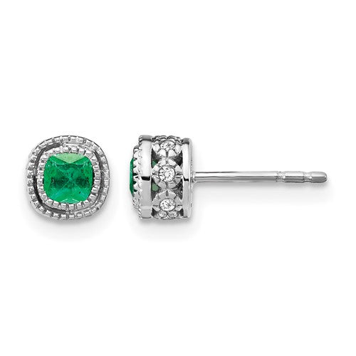 14k-white-gold-emerald-and-diamond-earrings-SolomonJeweler-Wichita-KS-CustomJewelry