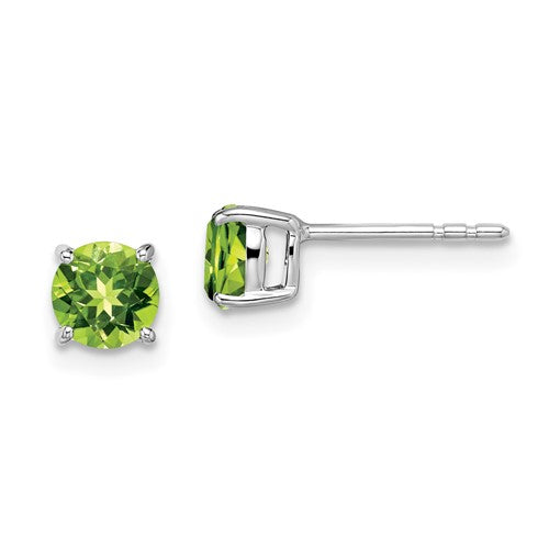 14k-white-gold-round-peridot-earrings-SolomonJeweler-Wichita-KS-CustomJewelry