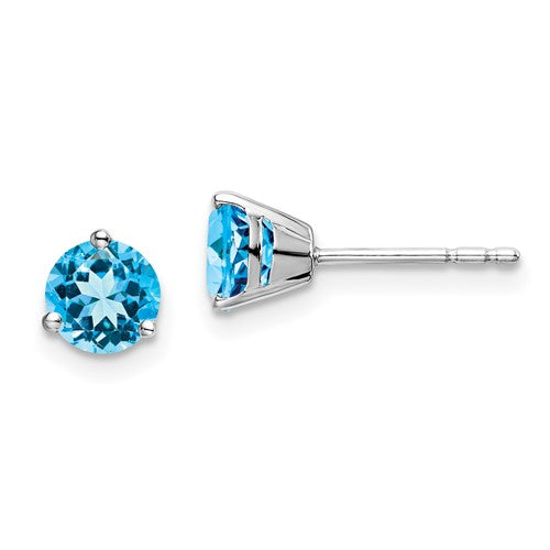 14k-white-gold-round-blue-topaz-earrings-SolomonJeweler-Wichita-KS-CustomJewelry