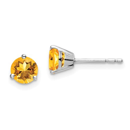 14k-white-gold-round-citrine-earrings-SolomonJeweler-Wichita-KS-CustomJewelry