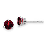 14k-white-gold-round-garnet-earrings-SolomonJeweler-Wichita-KS-CustomJewelry