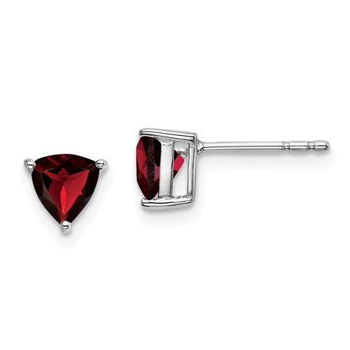 14k-white-gold-trillion-garnet-earrings-SolomonJeweler-Wichita-KS-CustomJewelry