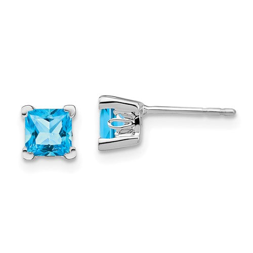 14k-white-gold-square-blue-topaz-earrings-SolomonJeweler-Wichita-KS-CustomJewelry