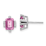 14k-white-gold-emerald-shape-creat-pink-sapphire-diamond-earrings-SolomonJeweler-Wichita-KS-CustomJewelry