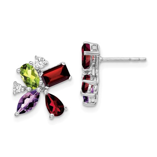 14k-white-gold-amethyst-peridot-garnet-diamond-earrings-SolomonJeweler-Wichita-KS-CustomJewelry