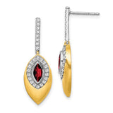 14k-two-tone-garnet-and-diamond-dangle-earrings-SolomonJeweler-Wichita-KS-CustomJewelry