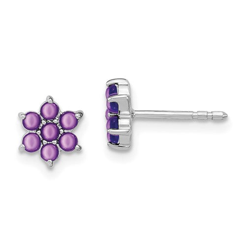 14k-white-gold-amethyst-floral-post-earrings-SolomonJeweler-Wichita-KS-CustomJewelry