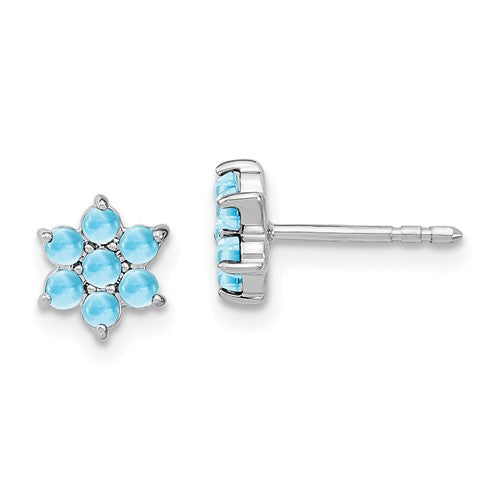 14k-white-gold-blue-topaz-floral-post-earrings-SolomonJeweler-Wichita-KS-CustomJewelry