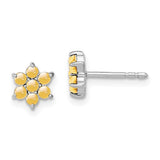 14k-white-gold-citrine-floral-post-earrings-SolomonJeweler-Wichita-KS-CustomJewelry