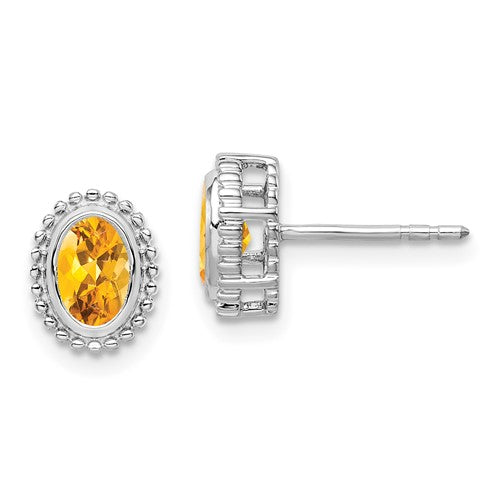 14k-white-gold-oval-citrine-post-earrings-SolomonJeweler-Wichita-KS-CustomJewelry