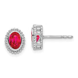 14k-white-gold-oval-ruby-post-earrings-SolomonJeweler-Wichita-KS-CustomJewelry