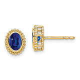 14k-oval-sapphire-post-earrings-SolomonJeweler-Wichita-KS-CustomJewelry