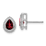 14k-white-gold-pear-garnet-post-earrings-SolomonJeweler-Wichita-KS-CustomJewelry