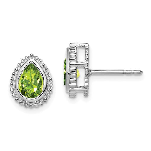 14k-white-gold-pear-peridot-post-earrings-SolomonJeweler-Wichita-KS-CustomJewelry