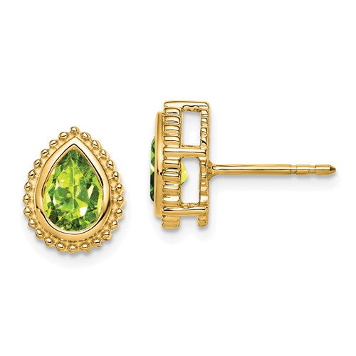 14k-pear-peridot-post-earrings-SolomonJeweler-Wichita-KS-CustomJewelry