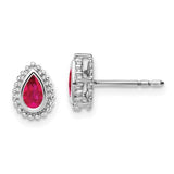14k-white-gold-pear-ruby-post-earrings-SolomonJeweler-Wichita-KS-CustomJewelry