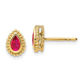 14k-pear-ruby-post-earrings-SolomonJeweler-Wichita-KS-CustomJewelry