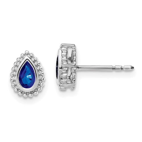 14k-white-gold-pear-sapphire-post-earrings-SolomonJeweler-Wichita-KS-CustomJewelry