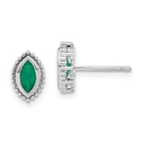 14k-white-gold-marquise-emerald-post-earrings-SolomonJeweler-Wichita-KS-CustomJewelry