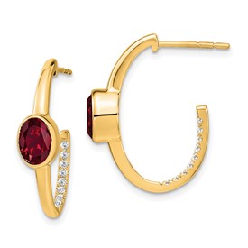 14k-oval-created-ruby-and-diamond-j-hoop-earrings-SolomonJeweler-Wichita-KS-CustomJewelry