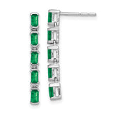 14k-white-gold-emerald-5-stone-dangle-earrings-SolomonJeweler-Wichita-KS-CustomJewelry