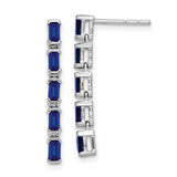 14k-white-gold-sapphire-5-stone-dangle-earrings-SolomonJeweler-Wichita-KS-CustomJewelry