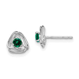 14k-white-gold-created-emerald-post-earrings-SolomonJeweler-Wichita-KS-CustomJewelry