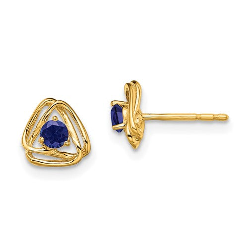 14k-created-sapphire-post-earrings-SolomonJeweler-Wichita-KS-CustomJewelry
