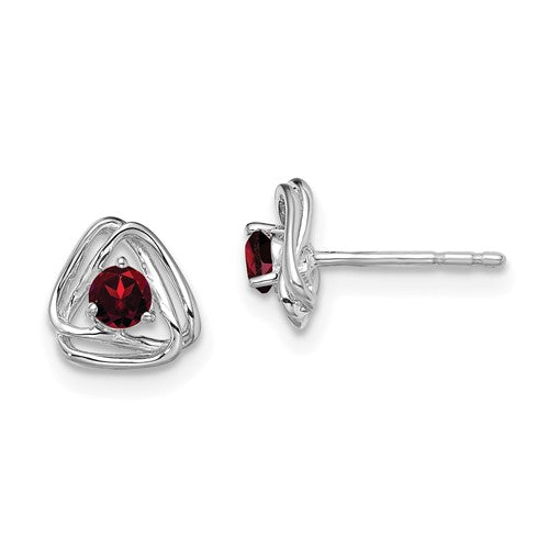 14k-white-gold-garnet-post-earrings-SolomonJeweler-Wichita-KS-CustomJewelry