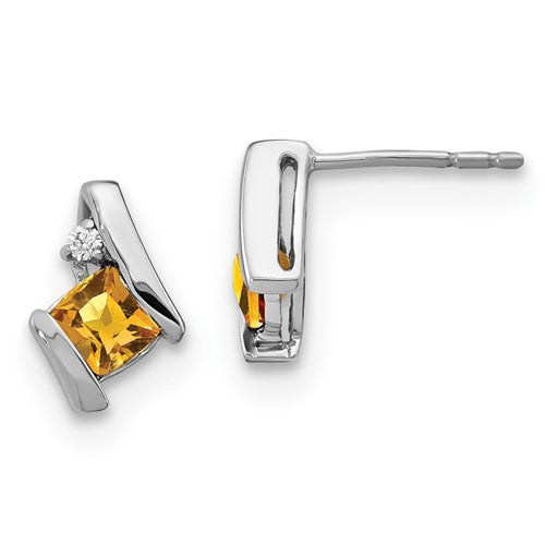 14k-white-gold-cushion-citrine-and-diamond-earrings-SolomonJeweler-Wichita-KS-CustomJewelry