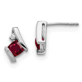 14k-white-gold-cushion-cr-ruby-and-diamond-earrings-SolomonJeweler-Wichita-KS-CustomJewelry