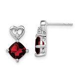 14k-white-gold-garnet-and-diamond-heart-earrings-SolomonJeweler-Wichita-KS-CustomJewelry