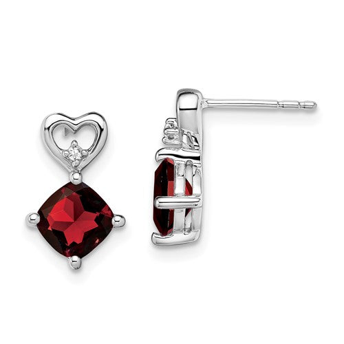 14k-white-gold-garnet-and-diamond-heart-earrings-SolomonJeweler-Wichita-KS-CustomJewelry