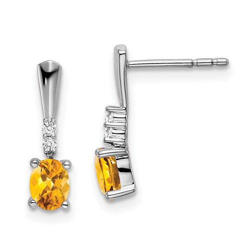 14k-white-gold-oval-citrine-and-diamond-dangle-earrings-SolomonJeweler-Wichita-KS-CustomJewelry