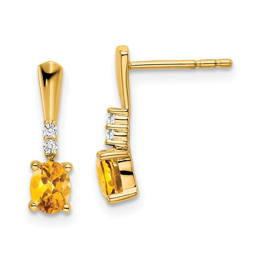 14k-oval-citrine-and-diamond-dangle-earrings-SolomonJeweler-Wichita-KS-CustomJewelry