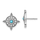 14k-white-gold-turquoise-and-white-topaz-earrings-SolomonJeweler-Wichita-KS-CustomJewelry