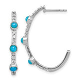 14k-white-gold-turquoise-and-white-topaz-j-hoop-earrings-SolomonJeweler-Wichita-KS-CustomJewelry