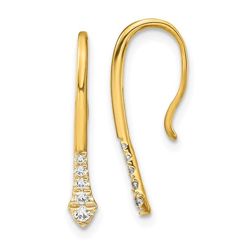 14k-polished-diamond-drop-wire-earrings-SolomonJeweler-Wichita-KS-CustomJewelry