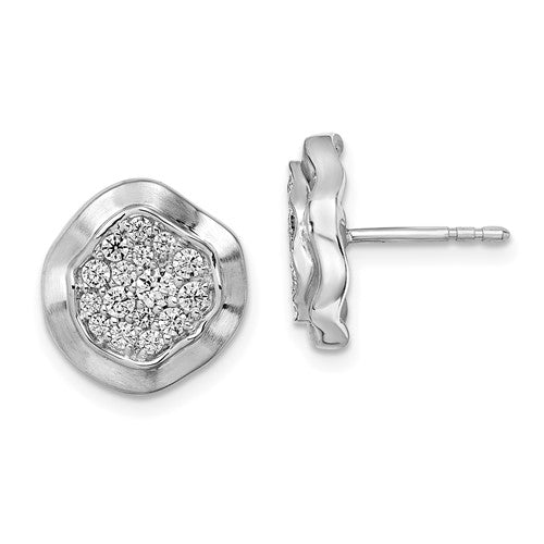 14k-white-gold-polished-wavy-circle-diamond-post-earrings-SolomonJeweler-Wichita-KS-CustomJewelry