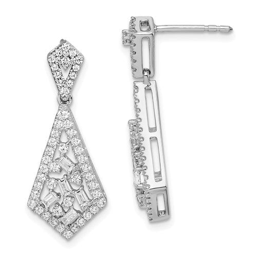 14k-white-gold-polished-fancy-dangle-diamond-post-earring-SolomonJeweler-Wichita-KS-CustomJewelry