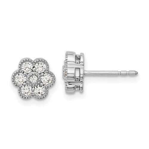14k-white-gold-floral-diamond-post-earrings-SolomonJeweler-Wichita-KS-CustomJewelry