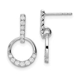 14k-white-gold-circle-diamond-dangle-post-earrings-SolomonJeweler-Wichita-KS-CustomJewelry