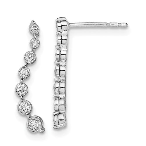 14k-white-gold-graduating-diamond-post-earrings-SolomonJeweler-Wichita-KS-CustomJewelry